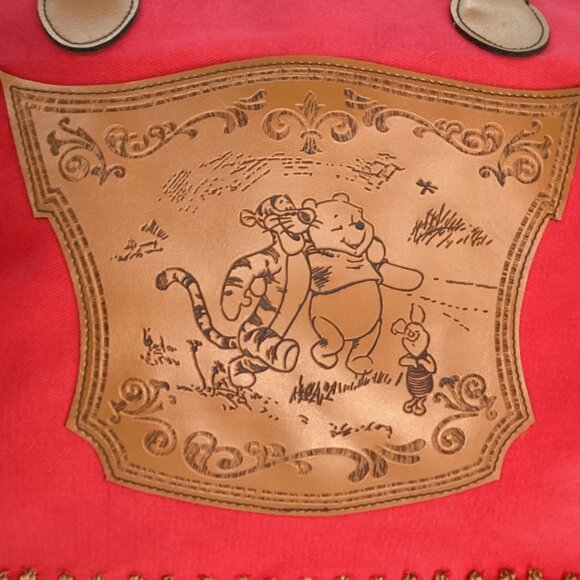 Disney Winnie‎ The Pooh Red Purse With Braided Trim & Snap Closure - Picture 3 of 7
